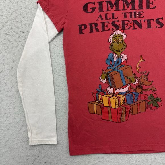 The Grinch Christmas Shirt Girls Large L Red Old Navy Collectabilitees Holiday - Picture 6 of 12